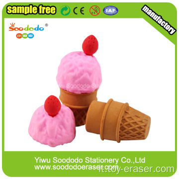 Ice-Cream Cone Eraser forma, Eraser di promozione del giocattolo cancelleria